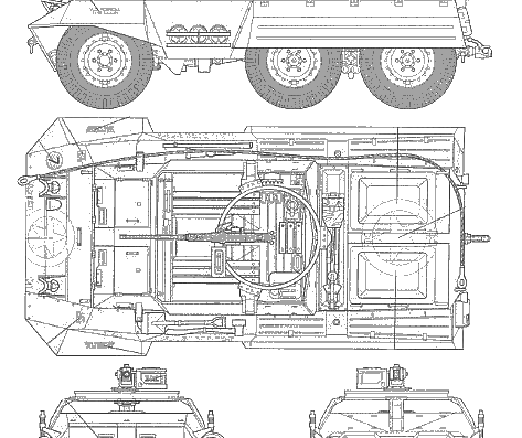 Танк M20 Armored Utility Car - чертежи, габариты, рисунки