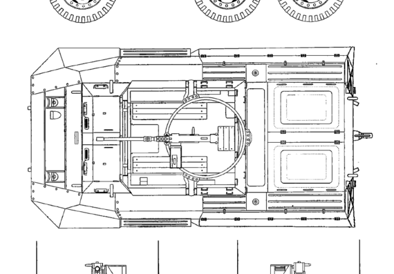 Танк M20 Greyhound Armoured Car - чертежи, габариты, рисунки