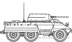 Tank M20 Wolverine - drawings, dimensions, figures