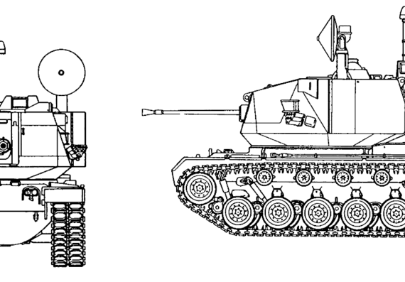 Tank M247 Sergeant York - drawings, dimensions, pictures