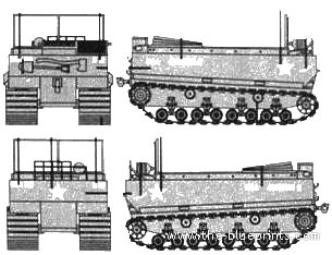 Tank M29 Weasel - drawings, dimensions, figures