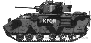 Танк M2A2 Bradley ODS IFV (2003) - чертежи, габариты, рисунки