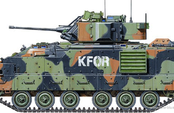 Танк M2A2 ODS IFV - чертежи, габариты, рисунки