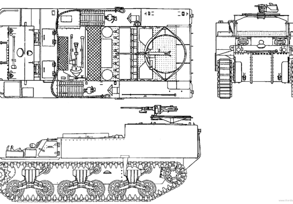 Танк M30 Ammunition Carrier - чертежи, габариты, рисунки