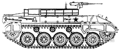 Танк M39 AUV - чертежи, габариты, рисунки