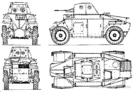 Tank M39 Csaba - drawings, dimensions, figures