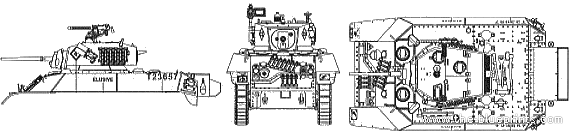 M3 A3 Light Tank Stuart - drawings, dimensions, pictures