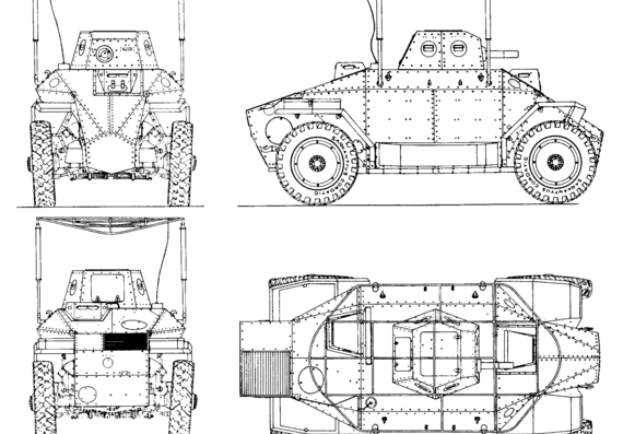 Tank M40 Casba - drawings, dimensions, figures