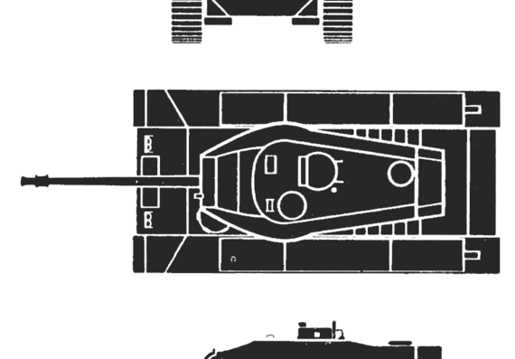 Tank M41 - drawings, dimensions, figures