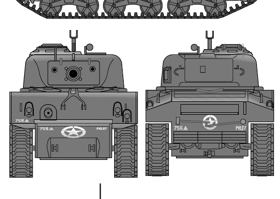 Танк M4A3 (105mm) Sherman - чертежи, габариты, рисунки