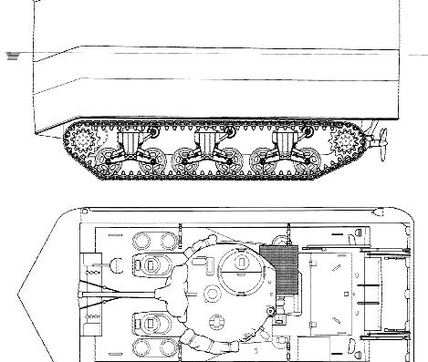 Танк M4 Sherman DD - чертежи, габариты, рисунки