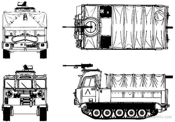Танк M548A1 Alfa - чертежи, габариты, рисунки