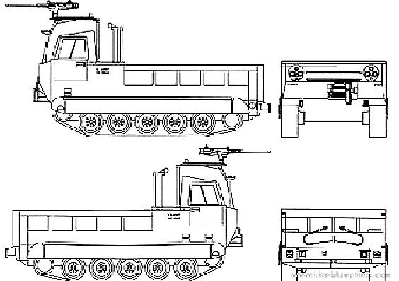 Танк M548 Alpha - чертежи, габариты, рисунки