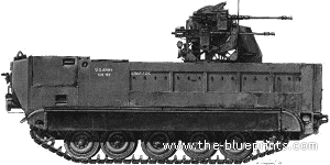 Танк M548 Gun-Cargo Truck - чертежи, габариты, рисунки