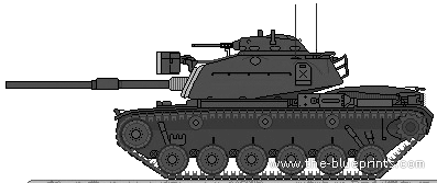 Tank M60 - drawings, dimensions, figures