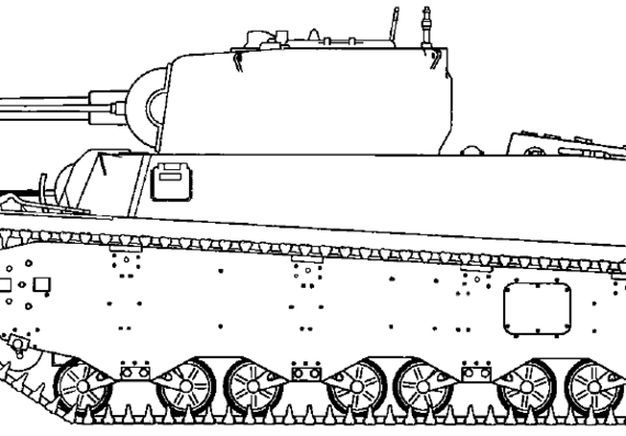 Танк M6A1 - чертежи, габариты, рисунки
