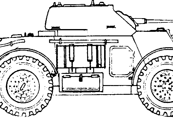 Tank M6 Staghound Armoured Car - drawings, dimensions, pictures