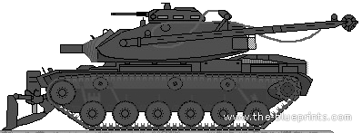 Tank M728 - drawings, dimensions, figures