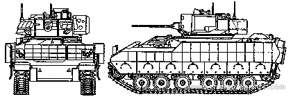 Танк M7 Bradley FIST - чертежи, габариты, рисунки