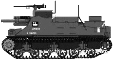 Tank M7 Priest HMC - drawings, dimensions, figures