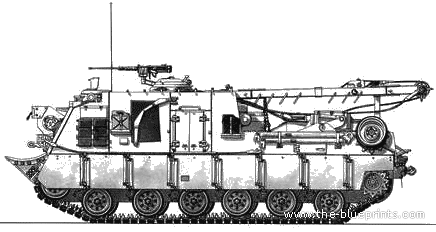 Танк M88A2 Hercules - чертежи, габариты, рисунки