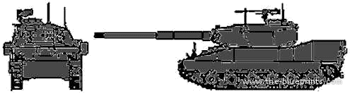 Танк M8 AGS (USA) - чертежи, габариты, рисунки