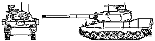 Танк M8 Armored Gun System - чертежи, габариты, рисунки