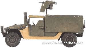 Tank M998 HUMVEE - drawings, dimensions, figures