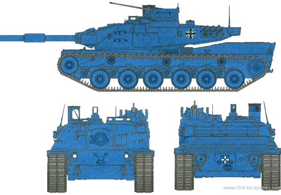 Танк MBT-70 - чертежи, габариты, рисунки