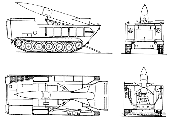 MGM-52 Lance tank - drawings, dimensions, figures