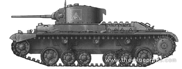 Танк MK III Valentine IV Infantry Tank - чертежи, габариты, рисунки