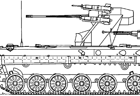 Танк MLI-84M1 + OWS-25R - чертежи, габариты, рисунки