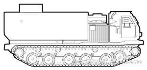 MLRS tank (Lockheed Martin) - drawings, dimensions, figures
