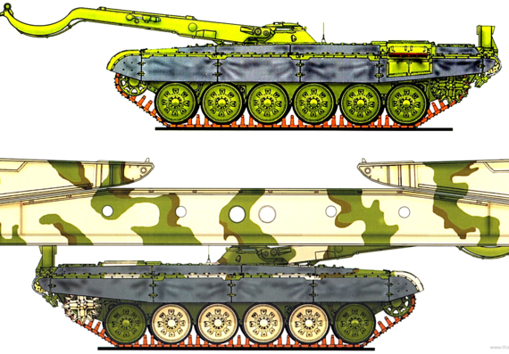 Tank MTU-72 - drawings, dimensions, figures