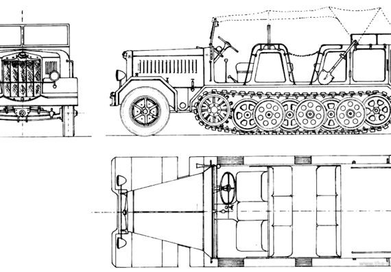 Tank Maffei-Fiat 727 - drawings, dimensions, pictures