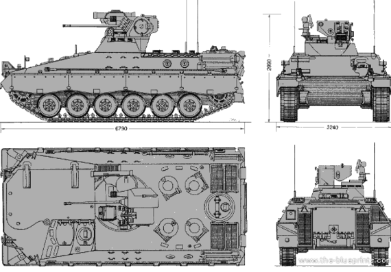 Marder tank - drawings, dimensions, pictures
