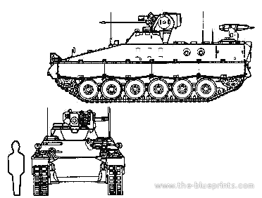 Танк Marder 1A3 - чертежи, габариты, рисунки