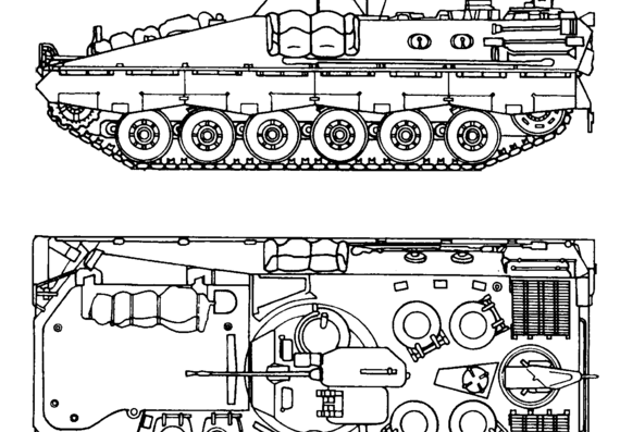 Marder A1 tank - drawings, dimensions, figures
