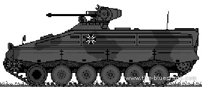 Marder IFV tank - drawings, dimensions, figures