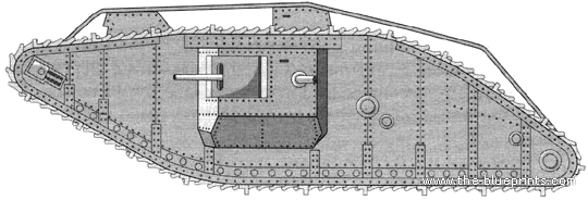 Tank Mark V (1918) - drawings, dimensions, pictures