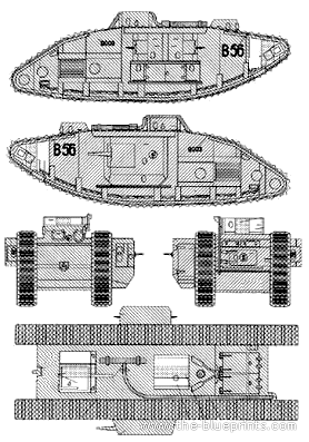 Tank Mark V Composite - drawings, dimensions, figures