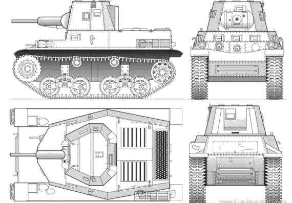 Танк Marmon-Herrington CTMS-1TB1 - чертежи, габариты, рисунки