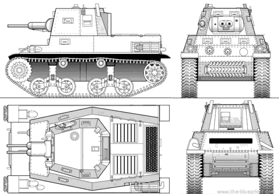 Marmon-Herrington MTLS-IGI4 tank - drawings, dimensions, figures