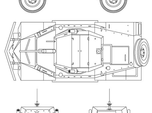 Marmon-Herrington Mark IV tank - drawings, dimensions, pictures