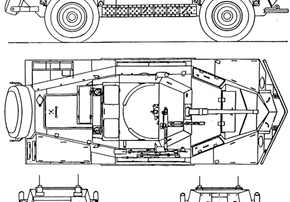 Marmon-Herrington Mk.IV F tank - drawings, dimensions, pictures
