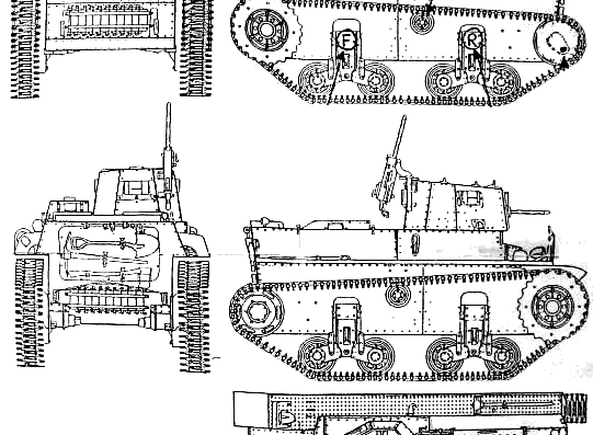 Танк Marmon Herrington T16 - чертежи, габариты, рисунки