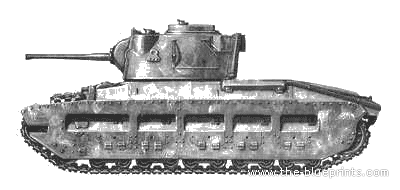 Танк Matilda IV (1942) - чертежи, габариты, рисунки