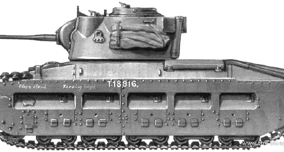 Танк Matilda IV Infantry Tank MkII - чертежи, габариты, рисунки