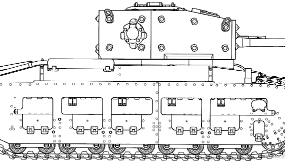 Танк Matilda Mk.III Infantry Tank A27 - чертежи, габариты, рисунки