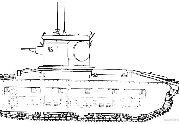 Танк Matilda Mk.II Infantry Tank A12 CDL - чертежи, габариты, рисунки